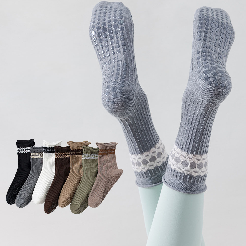 Yoga Socks Women Cotton Roll-e - Medias Para Pilates Y Yoga 评论和价格