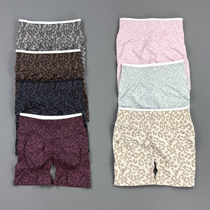 HISTELLO Gym Shorts Leopard Pr - Pilate Yoga Workout 评论和价格