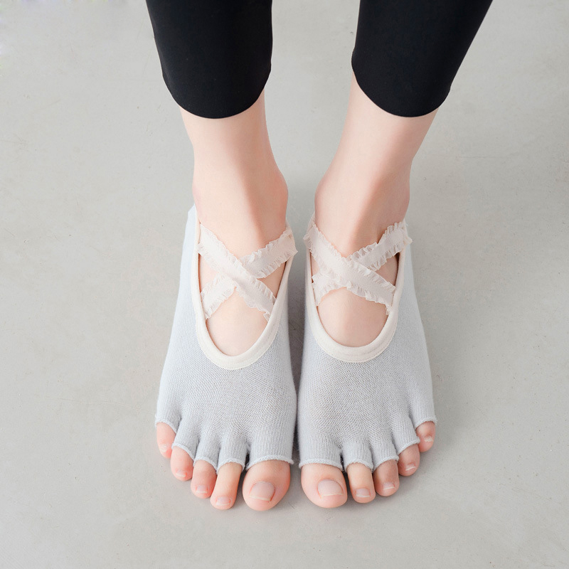 Five Finger Yoga Socks Lace Cr - Pilate Yoga Workout 评论和价格